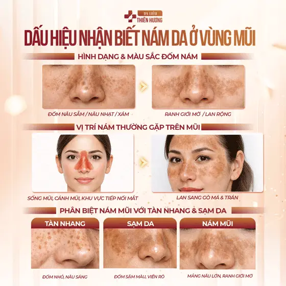 Nám Da Vùng Mũi: Nguyên Nhân, Dấu Hiệu & Cách Điều Trị
