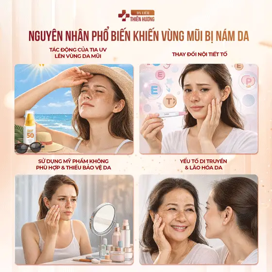 Nám Da Vùng Mũi: Nguyên Nhân, Dấu Hiệu & Cách Điều Trị