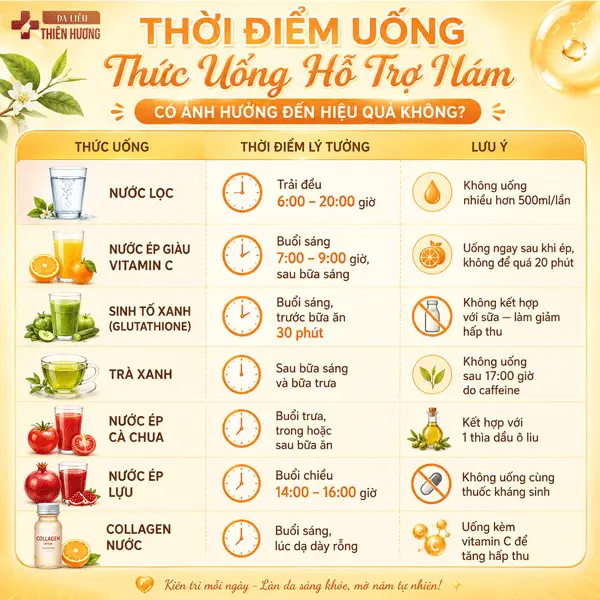 Bị Nám Nên Uống Gì? 9 Loại Thức Uống Hỗ Trợ Giảm Nám Từ Bên Trong